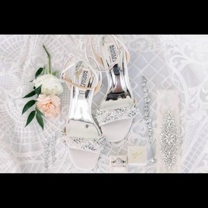 Badgley Mischka
Women's Clara Embellished Block Heel Sandals